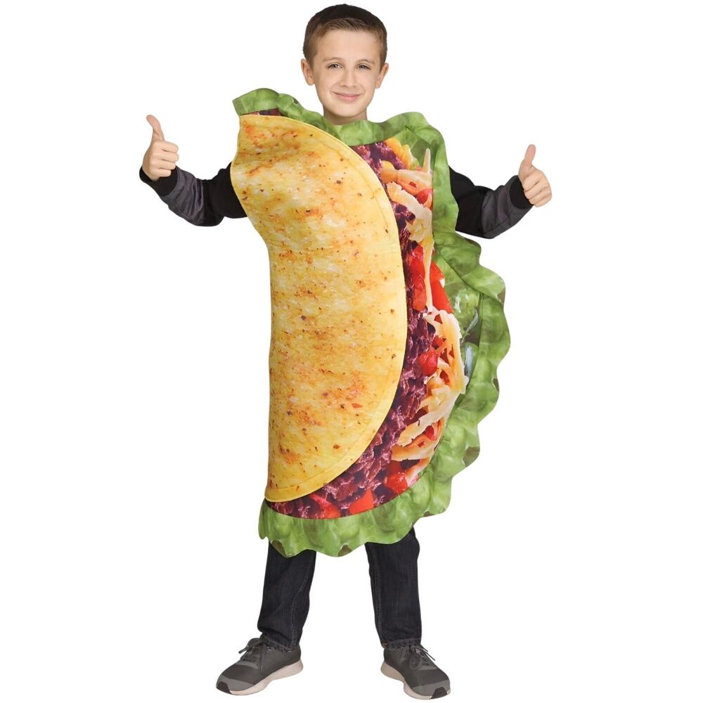 Fun World Lol Taco Costume Kids Size Up to 14 Double Sided NEW